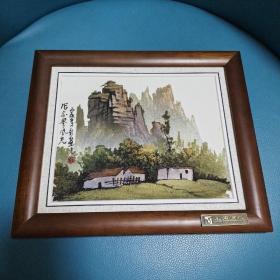 獨特&ldquo;張家界風光&rdquo;粘貼砂石畫原作(三張合售)李軍聲砂石畫