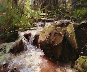 油畫風景 田園鄉村風景